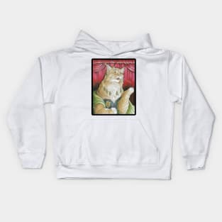 The Cat Singer - Black Outlined Version Kids Hoodie